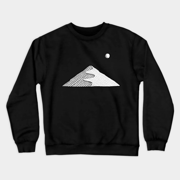 Hand drawn dot work - desert Crewneck Sweatshirt by jitkaegressy